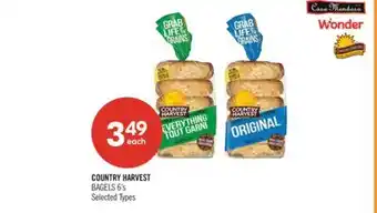 Shoppers Drug Mart COUNTRY HARVEST BAGELS offer