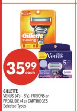 Shoppers Drug Mart GILLETTE VENUS (4'S-8'S), FUSIONS OR PROGLIDE (4'S) CARTRIDGES offer