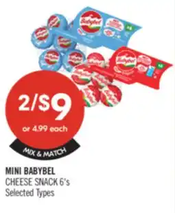Shoppers Drug Mart MINI BABYBEL CHEESE SNACK 6'S offer