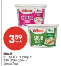 Shoppers Drug Mart NEILSON COTTAGE CHEESE (500g) or SOUR CREAM (500mL) offer