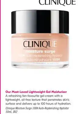 Shoppers Drug Mart Clinique Moisture Surge 100H Auto-Replenishing Hydrator offer