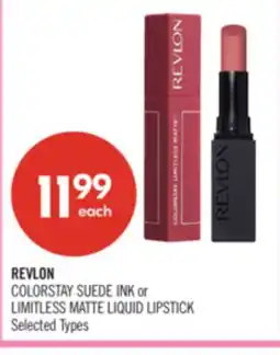 Shoppers Drug Mart REVLON COLORSTAY SUEDE INK or LIMITLESS MATTE LIQUID LIPSTICK offer