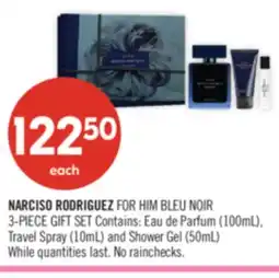 Shoppers Drug Mart NARCISO RODRIGUEZ FOR HIM BLEU NOIR 3-PIECE GIFT SET offer