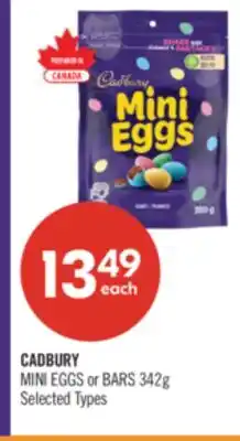 Shoppers Drug Mart CADBURY MINI EGGS or BARS offer