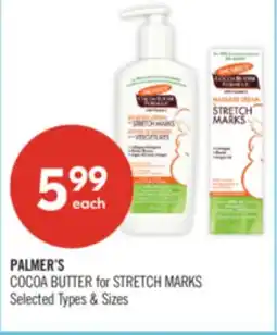 Shoppers Drug Mart PALMER'S COCOA BUTTER for STRETCH MARKS offer