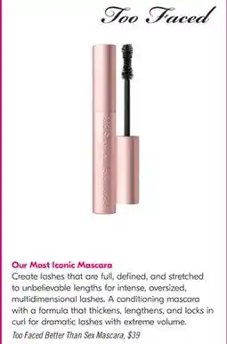 Shoppers Drug Mart Too Faced Better Than Sex Mascara offer