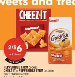 Shoppers Drug Mart PEPPERIDGE FARM COOKIES, CHEEZ-IT or PEPPERIDGE FARM GOLDFISH BAKED SNACK CRACKERS offer