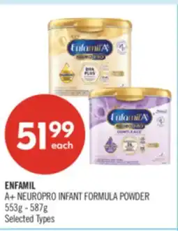 Shoppers Drug Mart ENFAMIL A+ NEUROPRO INFANT FORMULA POWDER offer