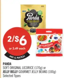 Shoppers Drug Mart PANDA SOFT ORIGINAL LICORICE (170g) or JELLY ELLY GOURMET JELLY BEANS (100g) offer
