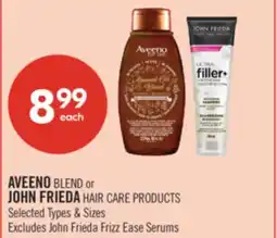 Shoppers Drug Mart AVEENO BLEND OR JOHN FRIEDA HAIR CARE PRODUCTS offer