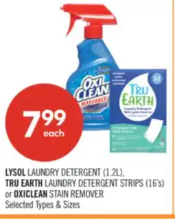 Shoppers Drug Mart LYSOL LAUNDRY DETERGENT (1.2L), TRU EARTH LAUNDRY DETERGENT STRIPS (16's) or OXICLEAN STAIN REMOVER offer