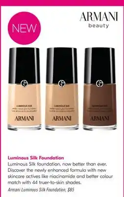 Shoppers Drug Mart Armani Luminous Silk Foundation offer