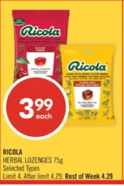 Shoppers Drug Mart RICOLA HERBAL LOZENGES offer