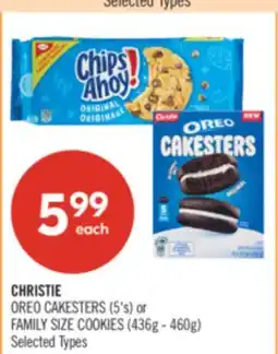 Shoppers Drug Mart CHRISTIE OREO CAKESTERS (5's) or FAMILY SIZE COOKIES (436g - 460g) offer