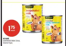 Shoppers Drug Mart NO NAME EVAPORATED MILK offer
