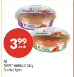 Shoppers Drug Mart PC TOPPED HUMMUS offer