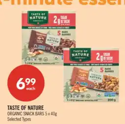 Shoppers Drug Mart TASTE OF NATURE ORGANIC SNACK BARS offer