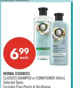 Shoppers Drug Mart HERBAL ESSENCES CLASSICS SHAMPOO or CONDITIONER offer