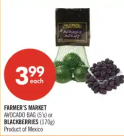 Shoppers Drug Mart FARMER'S MARKET AVOCADO BAG (5's) or BLACKBERRIES (170g) offer