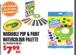 Len's Mill Stores WASHABLE POP & PAINT WATERCOLOUR PALETTE offer