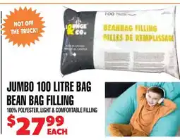 Len's Mill Stores JUMBO 100 LITRE BAG BEAN BAG FILLING offer