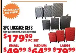 Len's Mill Stores 3PC LUGGAGE SETS offer