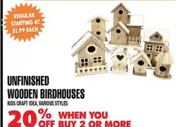 Len's Mill Stores UNFINISHED WOODEN BIRDHOUSES offer