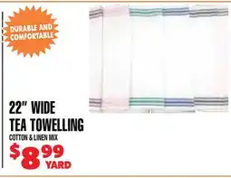 Len's Mill Stores 22 WIDE TEA TOWELLING offer