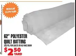 Len's Mill Stores 62 POLYESTER QUILT BATTING offer