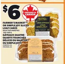 Independent City Market FARMER'S MARKET OR SIMPLE JOY SLICED LOAF CAKES offer