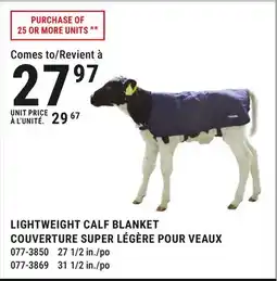 BMR LIGHTWEIGHT CALF BLANKET offer