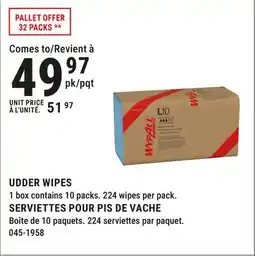 BMR UDDER WIPES offer