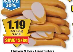 Starsky Chicken & Pork Frankfurters offer