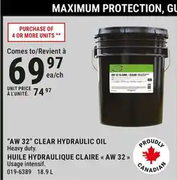 BMR AW 32 CLEAR HYDRAULIC OIL offer