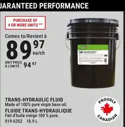 BMR TRANS-HYDRAULIC FLUID offer