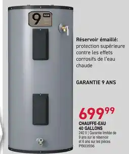 Matério CHAUFFE-EAU 40 GALLONS offer