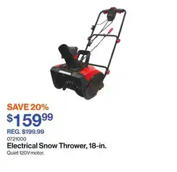 Patrick Morin Electrical Snow Thrower, 18-in offer