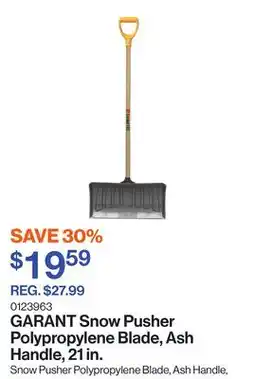 Patrick Morin Snow Pusher Polypropylene Blade, Ash Handle, 21 in offer