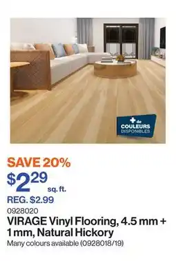 Patrick Morin VIRAGE Vinyl Flooring, 4.5 mm + 1 mm, Natural Hickory offer