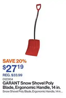 Patrick Morin Snow Shovel Poly Blade, Ergonomic Handle, 14 in offer