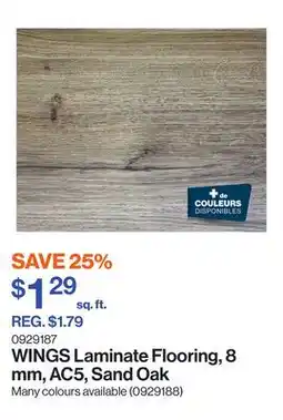 Patrick Morin WINGS Laminate Flooring, 8 mm, AC5, Sand Oak offer