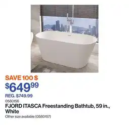 Patrick Morin ITASCA Freestanding Bathtub, 59 in., White offer