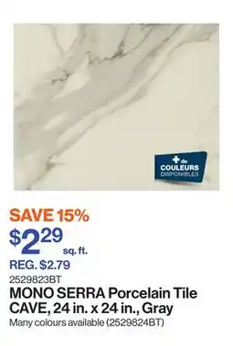 Patrick Morin Porcelain Tile CAVE, 24 in. x 24 in., Gray offer