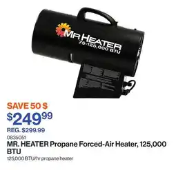 Patrick Morin Propane Forced-Air Heater, 125,000 BTU offer