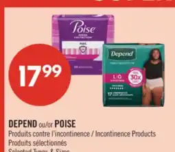 Pharmaprix DEPEND or POISE Incontinence Products offer