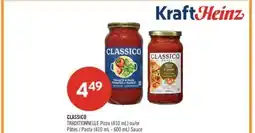 Pharmaprix CLASSICO TRADITIONAL Pizza Sauce (410 mL) or Pasta Sauce (410 mL – 600 mL) offer