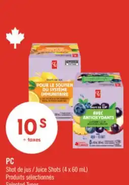 Pharmaprix PC Juice Shots offer