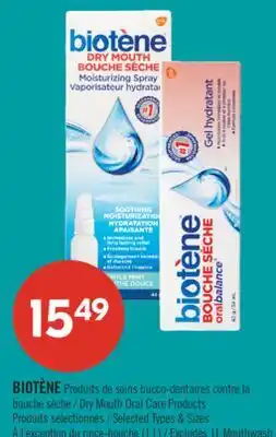 Pharmaprix BIOTÈNE Dry Mouth Oral Care Products offer