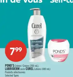 Pharmaprix POND'S Cream (200 mL), LUBRIDERM or CUREL Lotions (480 mL) offer
