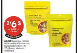 Pharmaprix NO NAME Honey-Roasted Cashews ou/or Trail Mix offer
